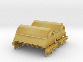 2x OO Hudson Tipping Wagons in Tan Fine Detail Plastic
