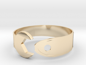 Spanner ring in 14K Yellow Gold: 5 / 49