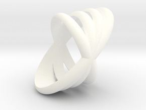 4 Rings 1  in White Processed Versatile Plastic