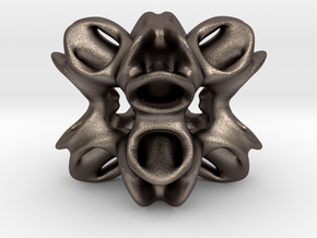 Octo Star Tunnels in Polished Bronzed Silver Steel