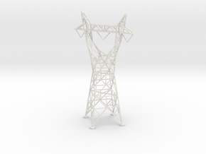 Electrical Transmission Tower 5" version 2 Z scale in White Natural Versatile Plastic