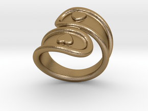 San Valentino Ring 21 - Italian Size 21 in Polished Gold Steel