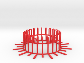 Sun candleholder in Red Smooth Versatile Plastic
