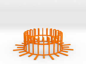 Sun candleholder in Orange Smooth Versatile Plastic