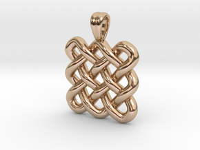 Square knot in 9K Rose Gold 