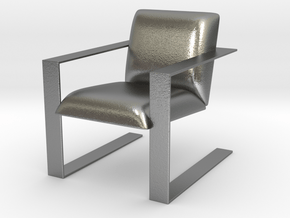 Miniature Luxury Modern Accent Chair in Natural Silver