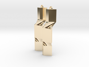 Brutalist Earrings 2nd edition in 14k Gold Plated Brass
