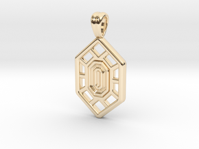 Hexart deco in 14k Gold Plated Brass