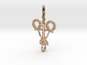 Swedish Midsummer Maypole Jewelry Pendant in 9K Rose Gold 