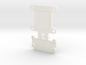rc1102-04 RC10 Battery Clip and ESC Plate in White Processed Versatile Plastic