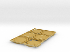 ISO Tank Container End Panels in Tan Fine Detail Plastic: 1:148