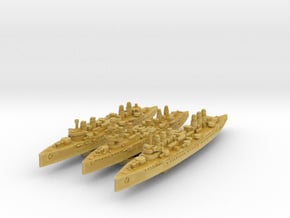 French Armored Cruisers (WW1) in Tan Fine Detail Plastic: 1:4800