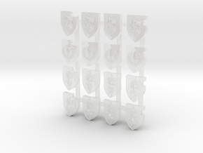 Royal Fists Shoulder Shields in Clear Ultra Fine Detail Plastic