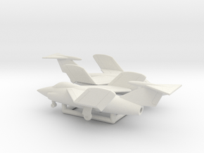 Grumman XF10F Jaguar (folded wings) in White Natural Versatile Plastic: 6mm