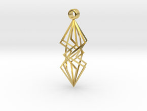 twisted prism in Polished Brass