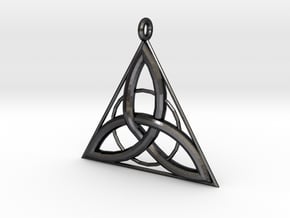 Triqueta Infinitum in Polished and Bronzed Black Steel