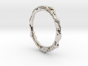 Organic Ring in Rhodium Plated Brass