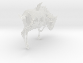 Blue Wildebeest 1:16 Startled Male in Clear Ultra Fine Detail Plastic