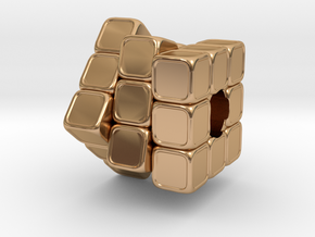 Rubik´s Cube in Polished Bronze