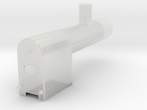 Tractor Boiler for a steam tractor in Clear Ultra Fine Detail Plastic