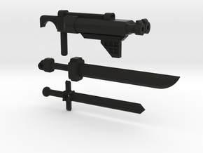 Captain Kandross weapon Set  in Black Premium Versatile Plastic