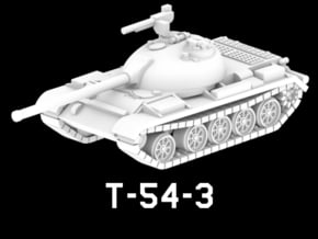 T-54-3 in White Natural Versatile Plastic: 1:220 - Z