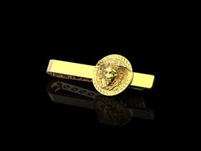 Medusa Tie Clip in 18k Gold Plated Brass