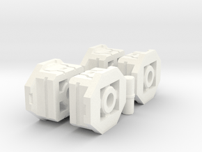 Energon Drone Adapter set for 5mm peg or port in White Smooth Versatile Plastic: Small