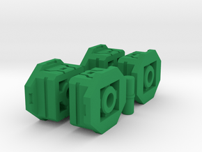 Energon Drone Adapter set for 5mm peg or port in Green Smooth Versatile Plastic: Small