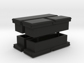1:64 Truck Toolboxes - Sample Pack in Black Smooth Versatile Plastic