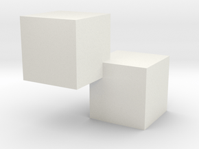 Public test double cube in White Natural Versatile Plastic