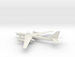 1:400 Tupolev Tu-95 in White Natural Versatile Plastic: 1:400
