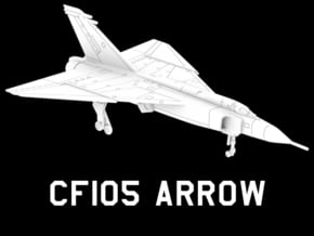 CF-105 Arrow in White Natural Versatile Plastic: 1:220 - Z