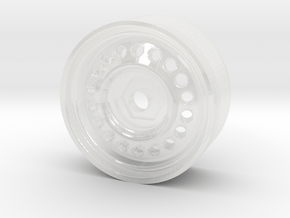 1/24 Scale Steelie 17x7mm Wheel  in Clear Ultra Fine Detail Plastic