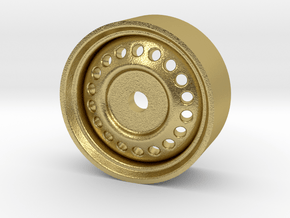 1/24 Scale Steelie 17x7mm Wheel  in Natural Brass