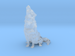 Low-Poly Howling Wolf Decoration in Accura 60