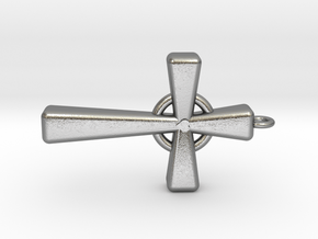 Cross for Mom on Mother's Day in Natural Silver