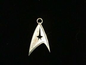 Star Trek Pendant in Natural Silver