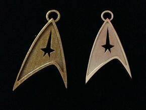 Star Trek Pendant in Polished Bronze Steel
