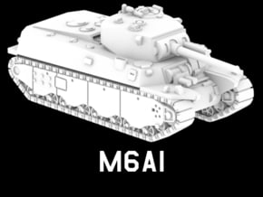 Heavy Tank M6A1 in White Natural Versatile Plastic: 1:220 - Z