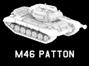 M46 Patton in White Natural Versatile Plastic: 1:220 - Z