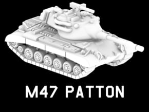 M47 Patton in White Natural Versatile Plastic: 1:220 - Z