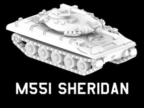 M551 Sheridan in White Natural Versatile Plastic: 1:220 - Z