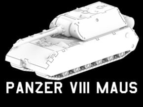 Panzer VIII Maus in White Natural Versatile Plastic: 1:220 - Z
