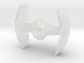 (MMch) Inquisitor's TIE Advanced in Clear Ultra Fine Detail Plastic