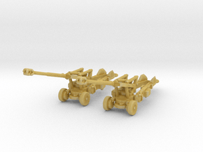 1/200 Scale M198 155mm Howitzer in Tow (2) in Tan Fine Detail Plastic
