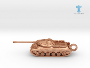 Tank - IS-3 - keychain in Natural Bronze