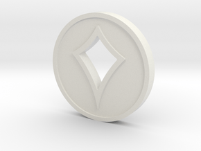 Double-Sided Lorcana Tracker Token in White Natural Versatile Plastic
