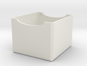 100-Card Deck Box Top in White Natural Versatile Plastic