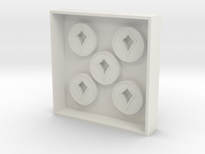 3D Lorcana Tracker Token Mold Master in White Natural Versatile Plastic